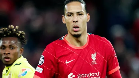 Virgil van Dijk during the UEFA Champions League match between Liverpool and Villarreal.