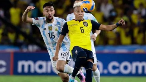 Byron Castillo, during a game with Ecuador in the World Cup Conmebol Qualifiers