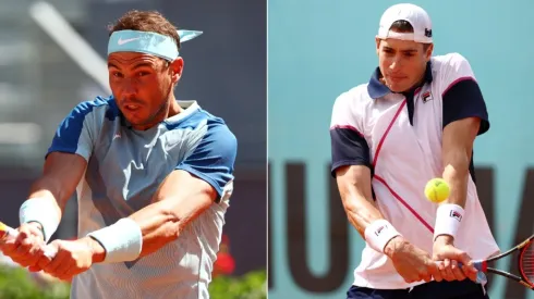 Rafael Nadal (left) and John Isner