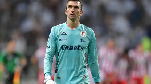 Marcelo Barovero of San Luis is seen in the field before the penalty round