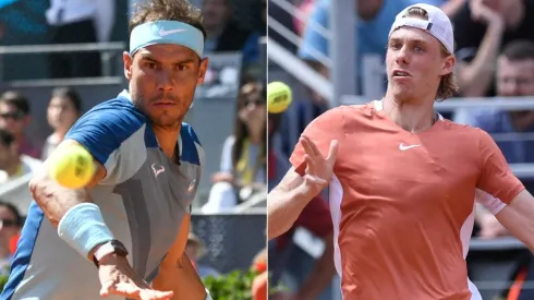 Rafael Nadal (left) and Denis Shapovalov