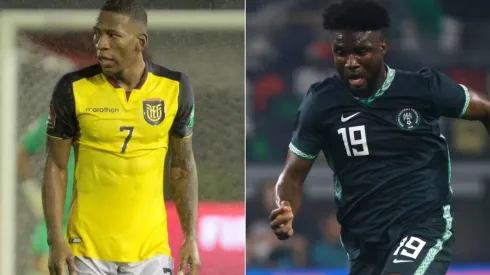 Pervis Estupiñan of Ecuador (left) and Terem Igobor Moffi of Nigeria