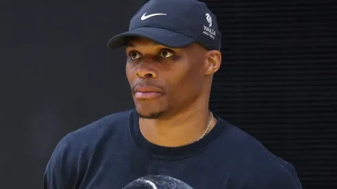 Russell Westbrook attended Darvin Ham's introductory press conference as the Lakers' new head coach.