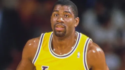 Earvin "Magic" Johnson of the Los Angeles Lakers