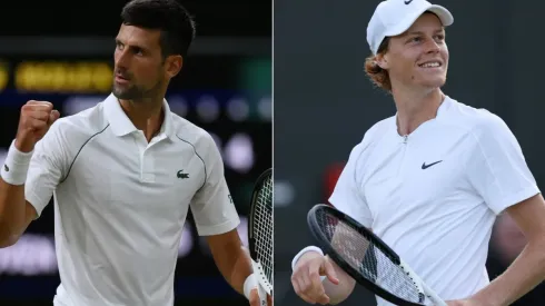 Novak Djokovic (left) and Jannik Sinner