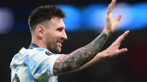 Lionel Messi after the Finalissima 2022 Final against Italy.