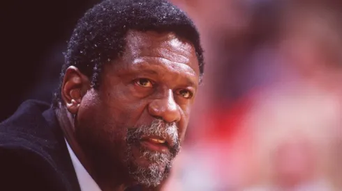 Former NBA star Bill Russell during a basketball game.
