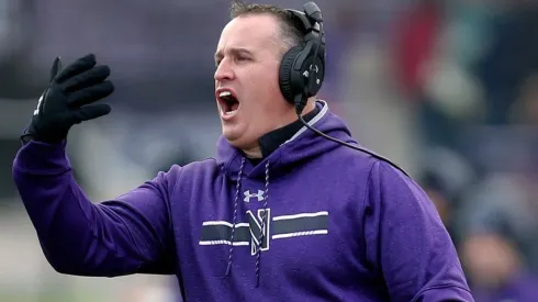 Head coach Pat Fitzgerald of Wildcats