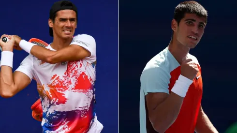 Federico Coria (left) and Carlos Alcaraz
