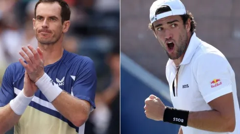 Andy Murray of Great Britain and Matteo Berrettini of Italy