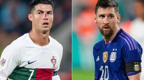 Cristiano Ronaldo of Portugal and Lionel Messi of Argentina