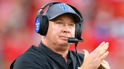 Head coach Mark Stoops of the Kentucky Wildcats