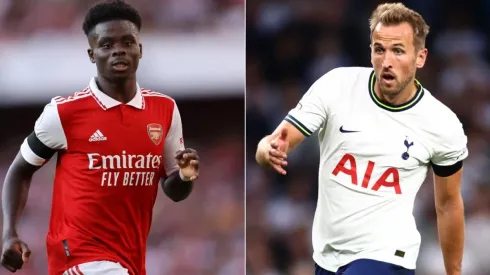 Bukayo Saka of Arsenal (left) and Harry Kane of Tottenham.