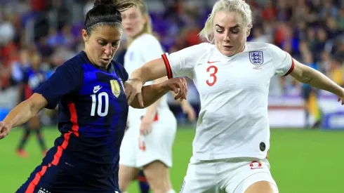 Carli Lloyd of the United States against England