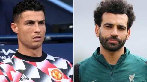 Cristiano Ronaldo of Manchester United and Mohamed Salah of Liverpool