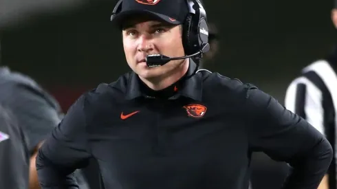 Head coach Jonathan Smith of the Oregon State Beavers