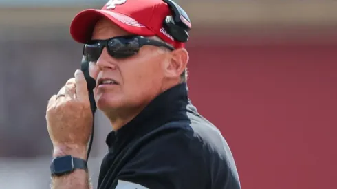 Head coach Tom Allen of the Indiana Hoosiers