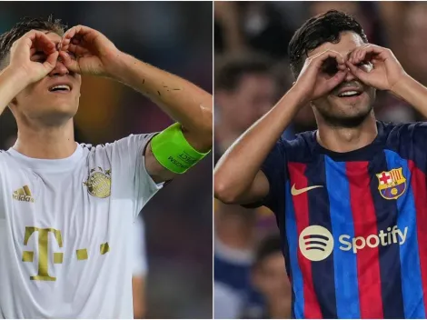 Why did Joshua Kimmich celebrate like Pedri in Bayern's win over Barcelona?