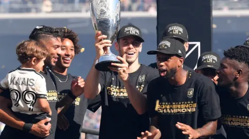LAFC celebrating the 2022 Western Conference championship.