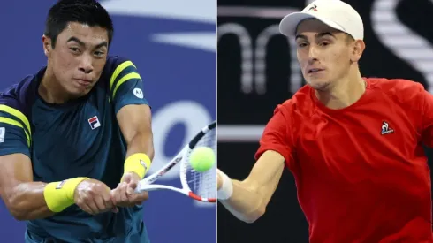 Brandon Nakashima of the United States and Matteo Arnaldi of Italy