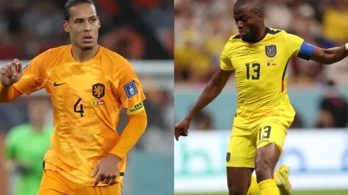 Virgil Van Dijk (left) and Enner Valencia (right)