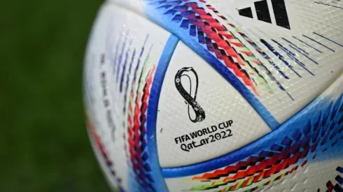 Detail of the adidas Al Rihla official match ball