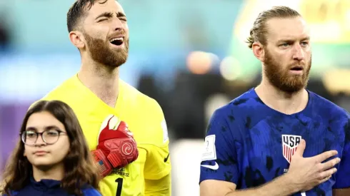 Matt Turner and Tim Ream of the USMNT