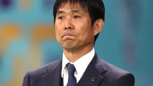 Manager Hajime Moriyasu of Japan