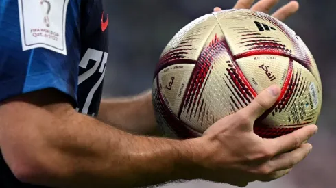 Detail of the adidas ‘Al Hilm’ official match ball