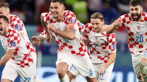 Croatia players celebrate