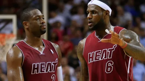 Dwyane Wade and LeBron James as Miami Heat players in 2013
