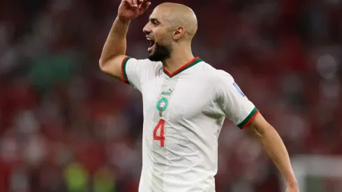 Sofyan Amrabat of Morocco in the Qatar 2022 World Cup