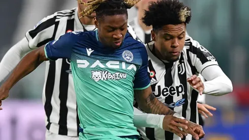 Brandon Soppy of Udinese and Weston Mckennie of Juventus