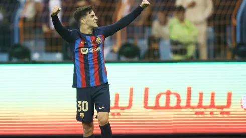 Gavi with FC Barcelona in the Spanish Super Cup