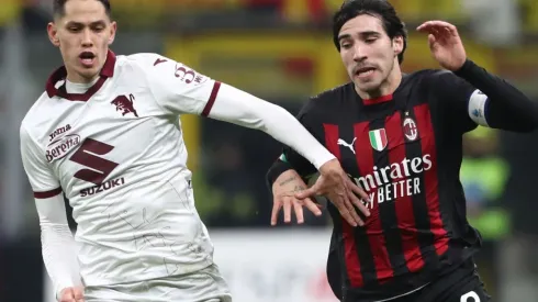 Sasa Lukic of Torino and Sandro Tonali of Milan