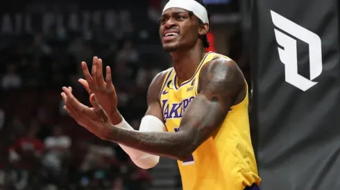 Jarred Vanderbilt #2 of the Los Angeles Lakers