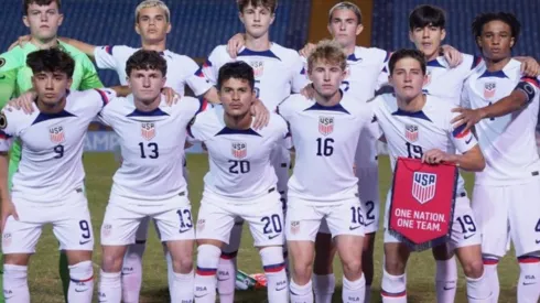 The USA U17 team before playing against Canada U17 in the semifinals