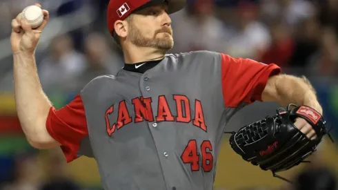 Ryan Dempster of Canada at the 2023 World Baseball Classic