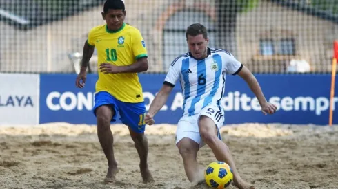 Argentina and Brazil in the Beach Soccer Copa America 2023