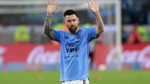 Lionel Messi before Argentina's game