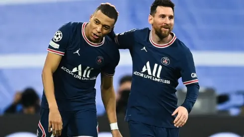 Lionel Messi and Kylian Mbappe with PSG
