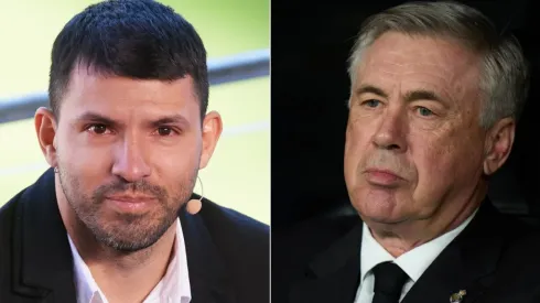 Sergio Aguero and Carlo Ancelotti