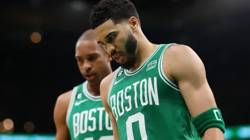 Tatum and Holford during the Game 7 vs heat