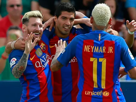 MSN's touching reunion: Neymar and Luis Suarez bid Lionel Messi emotional farewell from PSG