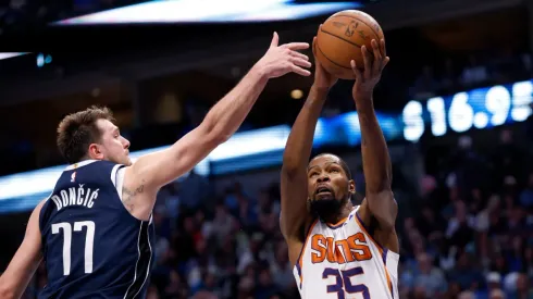 Luka Doncic against Kevin Durant