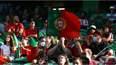 Portugal fans wave flags