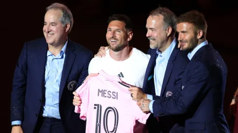 Lionel Messi in his presentation at Inter Miami