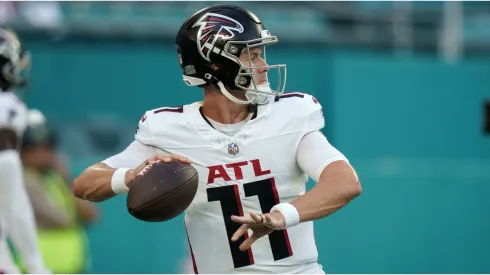 Quarterback Logan Woodside #11 of the Atlanta Falcons