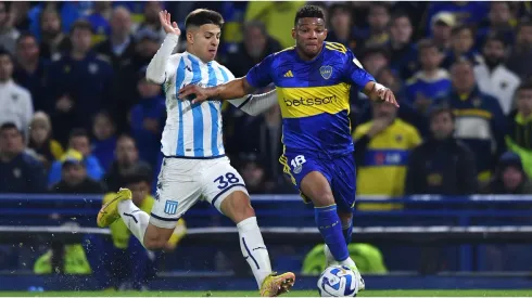 Frank Fabra of Boca Juniors and Tobías Rubio of Racing Club
