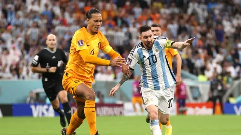 Virgil van Dijk and Lionel Messi